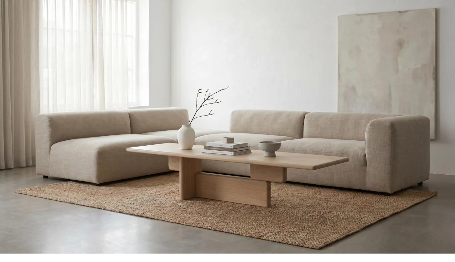Table basse NODO en situation dans un salon