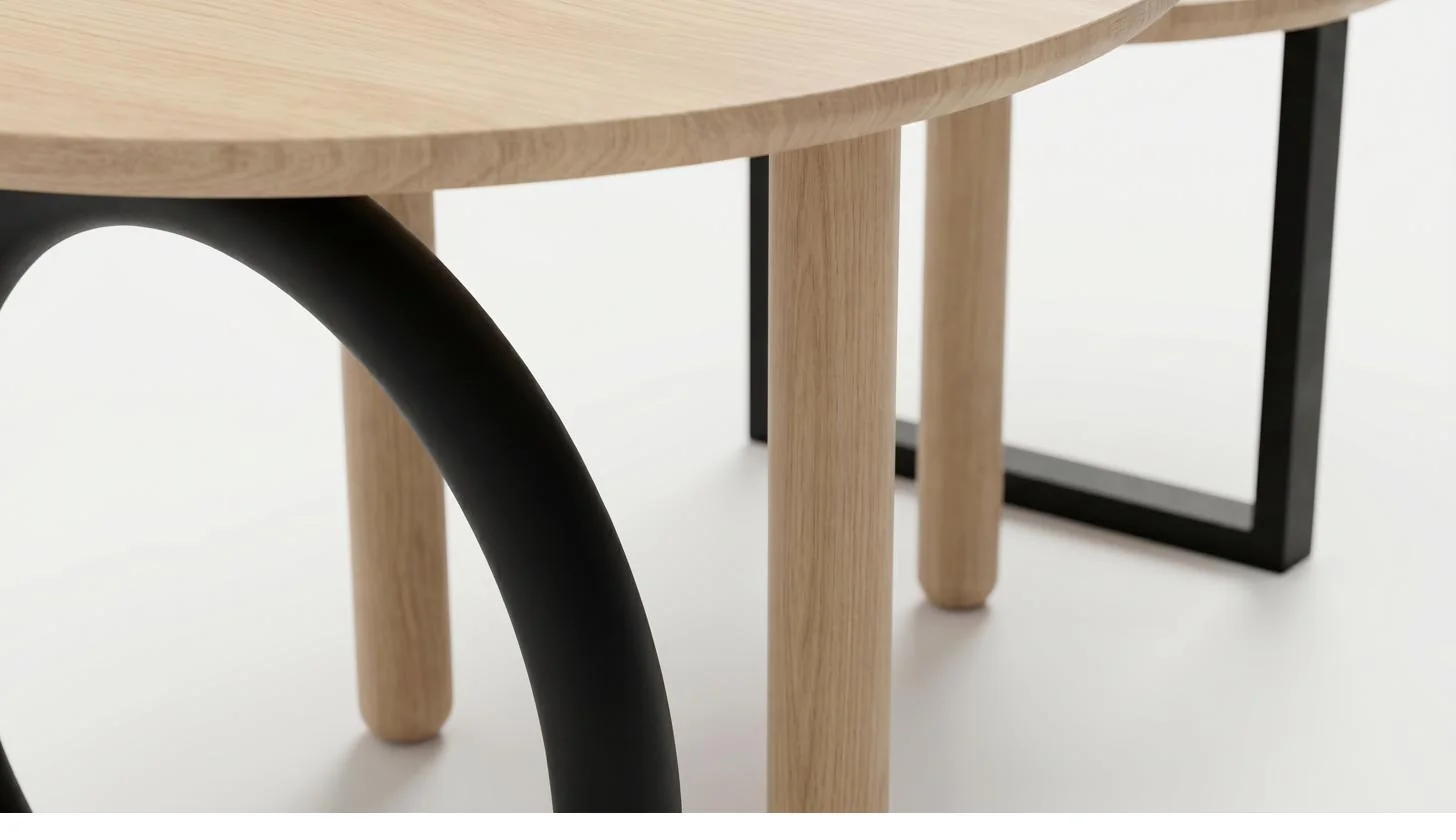Tables gigognes LOOP intégrées dans un espace de vie