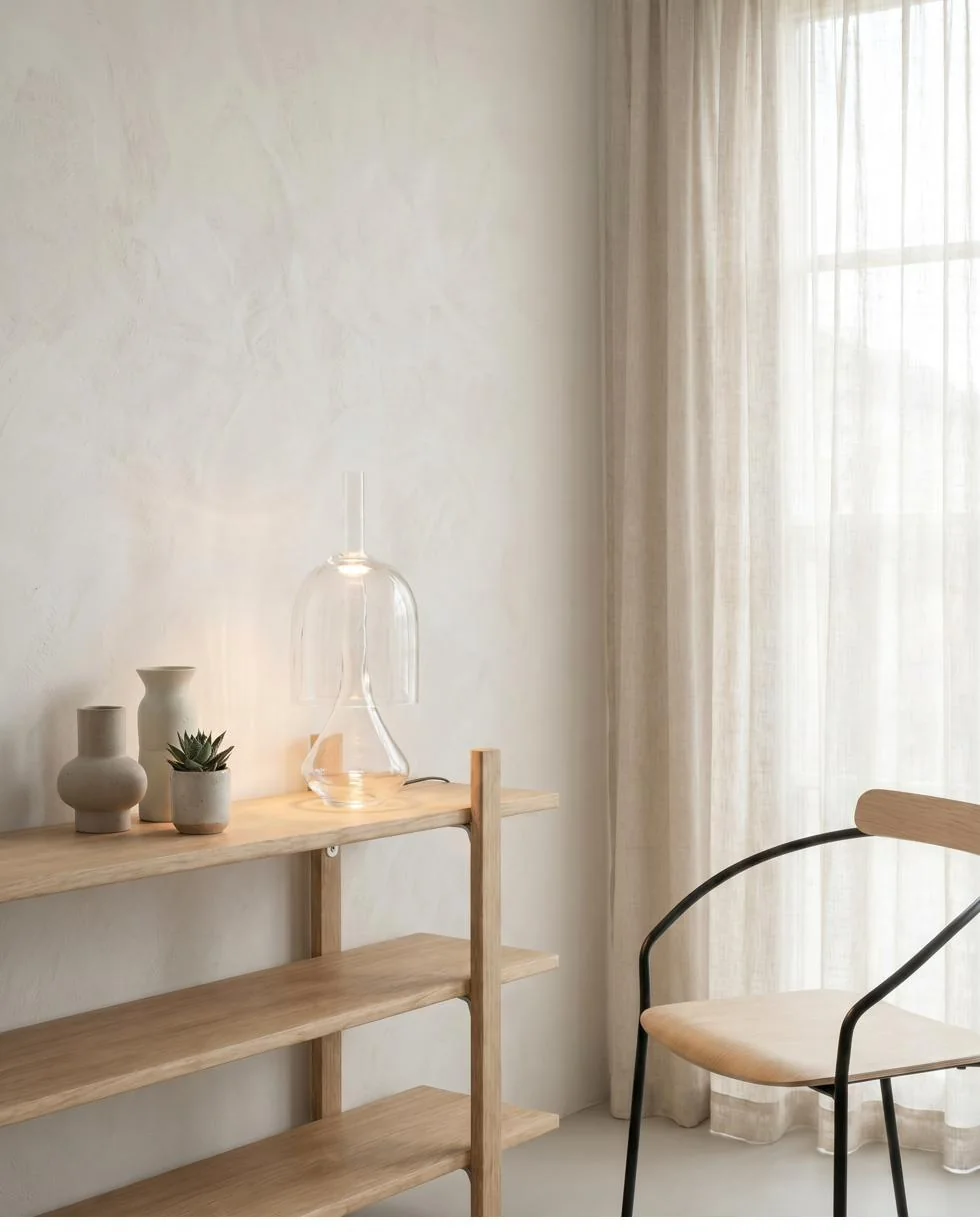 Lampe ORBE en situation, avec chaise en arrière-plan